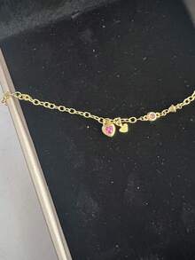 1pc Heart Shaped Bracelet, 2025 New Luxury Delicate Chain With Red Heart, Fashionable Premium Personalized Jewelry - Red Heart Bracelet - View 8