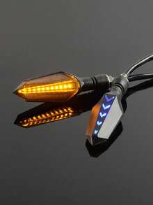 Motorcycle Turn Signal LED Indicator Blinker Light White Amber DRL Arrows LED Sequential Flowing 12V 10mm Compatible With Honda For