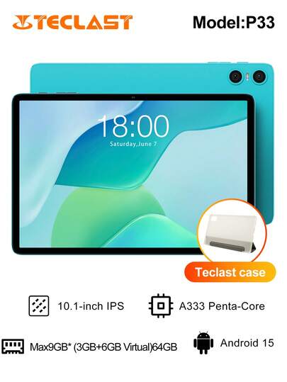 Teclast Teclast P33 新型タブレット、Android 15、10.1インチ