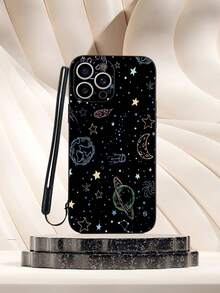 1 件黑色 TPU 太空与宇宙图案防震手机壳和 1 条黑色硅胶挂绳，兼容手机壳/配套手机壳/趣味手机壳/安卓手机壳/手机壳/手机壳/OPPO 手机壳/兼容 15 Pro Max/ A14/ A54/ A52/ A31 4G/ A23/Redmi Note 8 Pro/Redmi Note 11 Pro 4G/Redmi Note 12 4G/OPPO A54 - 彩色 - 查看 5