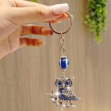 1 Devil's Eye Keychain, Exquisite Rhinestone Keychain, Used For Keychain Hanging Decoration, Fashionable Alloy Pendant Suitable For Ladies' Bags And Keys, Birthday , Valentine's Day Christmas Gift Ideas Bag Accessories Lanyards With Id Holder Car Accessories Bag Charms