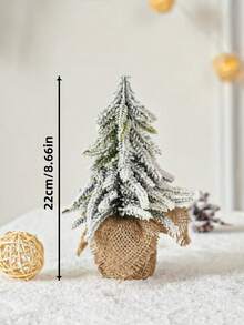 迷你雪景圣诞树，PE植绒圣诞树桌面摆件，家居装饰，圣诞装饰，房间装饰，冬季圣诞装饰，圣诞礼物