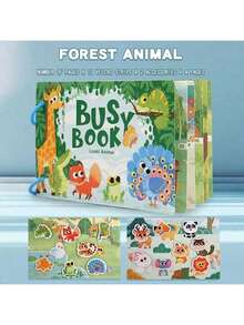 蒙特梭利婴儿忙碌书，我的第一本安静书，粘贴式早教玩具，儿童玩具，婴儿配对游戏 - 彩色 - 查看 10