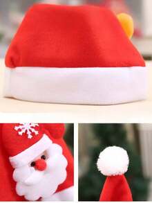 1pc New Fashion Christmas Decoration, High-End Christmas Plush Hat, Adult Christmas Hat For Party Costume