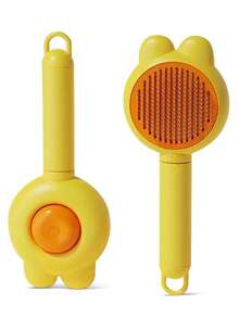 宠物梳毛刷 - 适用于猫、狗和兔子 - 密齿跳蚤梳，符合人体工学的手柄，无需用电，分叉刷头有效去除毛发并温和清洁，宠物美容用品，易于使用的宠物产品，宠物用品，适合猫主人 - 彩色 - 查看 14