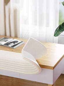 1片装家居装饰3D墙板防撞软墙贴榻榻米软墙贴床头墙垫窗台贴无味清凉隔热。只需撕掉背胶即可粘贴。粘性强，使用方便 - 純白防撞條 - 查看 7