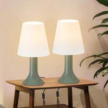 homefire Bedside Lamp Living Room Table Lamp With Cable - Table Lamp Set Of 2 Small Lamps Green E14 Table Lamps Modern Country House Style For Dining Table Bedroom - Without Bulb - 查看 3