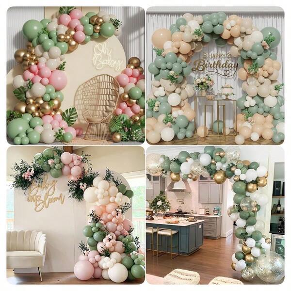 4 套气球拱门套件，适用于迎婴派对、婚礼、圣诞节、生日派对装饰