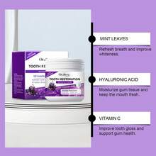 50g,Purple Tooth Whitening Powder,Remove Stains From Teeth, Freshen Breath, Beautify And Strengthen Teeth, Clean And Protect Teeth. The Mint Is Refreshing - 紫色 - 查看 4