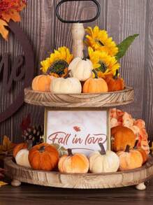 6 Pieces Pumpkin Decorations Faux Velvet Foam Fabric Pumpkin Decorations, Faux Fall Table Decorations For Fall Home Farmhouse Harvest Thanksgiving Decorations, Assorted Faux Small Country Harvest Decorations Pumpkin Velvet Fabric Pumpkin Foam Pumpkins, Rust Orange, For Fall Home Farmhouse Harvest Thanksgiving Decorations, Table Centerpieces, Halloween Decorations