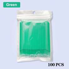 Waloshow 100 片/包一次性睫毛湿巾棒，睫毛延长清洁工具 - 彩色 - 查看 29