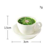 迷你圣诞咖啡杯娃娃屋咖啡厅桌面摆件仿真咖啡下午茶圣诞老人麋鹿圣诞树图案款式随机 - 彩色 - 查看 4