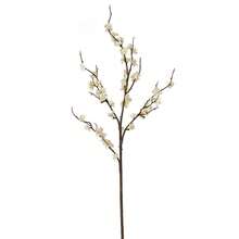 Artificial Cherry Blossom Flowers Realistic Fake Plum Blossom Floral For Home Decor - 白色 - 查看 1