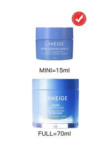 Laneige 兰芝[迷你]水润睡眠面膜 15ml / 亮肤、补水、柔肤 / 一款韩国睡眠面膜，可在夜间深层补水，令肌肤焕发光彩。轻盈清爽的凝胶配方温和舒缓肌肤，锁住水分，带来轻盈舒适的感受。[随机包装（2种款式）] - Water Sleep Mask 15ml - 查看 2