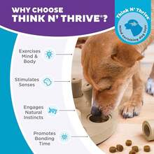 EWAJFBVOutward Hound Wobble Bowl Dog Game -Interactive Slow Feeder Bowl Dog Game - Dog Smart Composite (Tan) - View 6