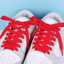 1 对厚扁平镂空彩色鞋带,耐磨,男女通用,适用于运动鞋、休闲鞋、运动鞋、登山靴,长度 120 厘米(约 47.24 英寸),圣诞礼物,红色,31 种颜色可选 - 彩色 - 查看 5