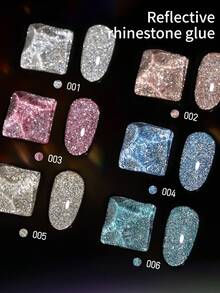 XEIJAYI 1Pc 15ml Reflective Disco Diamonds Gel Nail Polish With The Holographic Glitter Diamond Collection Gel Nail Polish Perfect For Manicure DIY