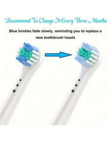 Electric Toothbrush Replacement Brush Heads, Compatible With Oral-B , Classic Precise Cleaning Replacement Brush Heads, Effective Cleaning And Plaque Removal - White - View 6