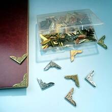 80PCS Book Corner Protectors Metal,Retro Book Corner Protectors,4 Colors,Used For Corner Protectors Decoration Of Scrapbook, Photo Album, Notebook, Folder (With Storage Box)