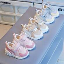 Zapatos para bebés y niños pequeños, suelas suaves para primavera y otoño para niños y niñas, zapatos deportivos antideslizantes para niños, zapatos de malla para bebés,Se puede combinar con disfraz navidad - Rosa - Ver 8