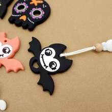 1 件装硅胶婴儿牙胶，万圣节元素鬼南瓜蝙蝠牙胶，万圣节礼物 - 彩色 - 查看 5