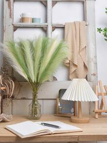 10支装 - 绿色芦苇草装饰，人造芦苇草花束，仿真芦苇花，家居客厅卧室花瓶装饰（绿色），家居装饰，圣诞装饰，房间装饰，圣诞节 - 彩色 - 查看 7