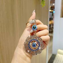 1 Devil's Eye Keychain, Exquisite Rhinestone Keychain, Used For Keychain Hanging Decoration, Fashionable Alloy Pendant Suitable For Ladies' Bags And Keys, Birthday , Valentine's Day Christmas Gift Ideas Bag Accessories Lanyards With Id Holder Car Accessories Bag Charms