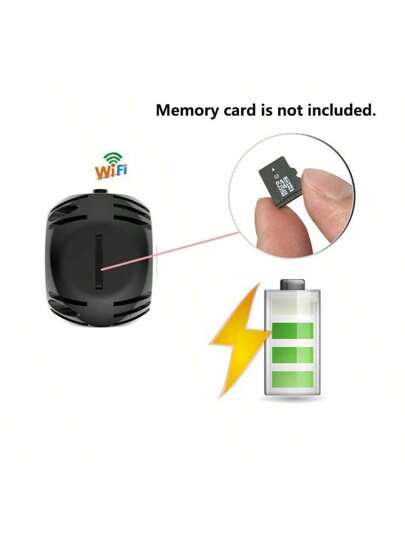 1pc High Definition Small Slimme Wireless Camera Supports Wi Fi Connection, Mobile APP Remote Viewing, 1080P Video Recording, Battery /USB Power Supply, Home Property Security, Monitoring Flexible view 6