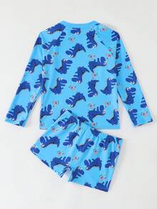 NB VEST Men's Kids' Beach Set With UV Protection And Tropical Dinosaur Print 2025 B3603 - 薄荷藍 - 查看 2