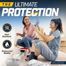 12 X 10 FT 1 Pack Extra Large Painter's Drop Cloth - Light And Durable Dust Cover - Clear Plastic Sheet - Paint Drop Cloth - Floor Protector-169028 - 重型-1 包 - 查看 7