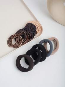 100 Stücke Minimalistische, hochelastische Haargummis in einfarbiger Ausführung, vielseitig einsetzbar für den täglichen Gebrauch, Lässig, Partys, Pendeln, Urlaub, Pferdeschwanz, Dutt, Gesichtsreinigung, Baden, Make-up, passend zu Outfits mit Haargummis, Haargummis, Haargummis, Haargummi, Haarseile, Haargummis, Fitnessstudio-Sport-Haarband