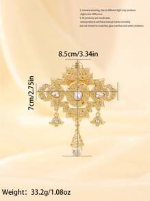 1pc Moroccan Style Brooch For Women, French Luxury Noble Design, Colorful Crystal Embellished, Suitable For Wedding, Festival, Party, Women's Gift