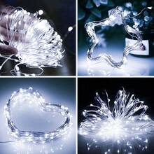 1 buah Lampu Hias Plastik 10/20/30/50/100/200 LED, Panjang 1/2/3/5/10/20M, Lampu Dekoratif Lucu yang Dapat Diperpanjang untuk Rumah - MultiWarna - View 6