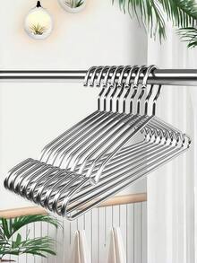 20pcs Stainless Steel Hangers, 16-Inch Sturdy And Reliable Metal Clothes Hangers, Suitable For Hanging Various Lightweight Tops To Heavy Winter Coats, Space-Saving Design Keeps Closet Organized, Smooth Surface And Edges Prevent Garment Damage, Essential Organizing Tool For A Tidy Closet - Multicolor - View 7