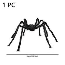 2/1 Pc Halloween Plush Spider,Halloween Decoration, Party Prop, Outdoor Party Props,Outdoor Giant Spider Decoration, 30cm Prank Black Spider,Suitable For Indoor And Outdoor Halloween Decorations, Home Party And Yard Haunted House Decorations,Practical Joke Decoration Home Decor Room Decor