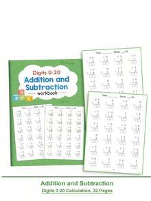 Cuaderno de práctica de escritura a mano de números españoles A4, libro de práctica de escritura cognitiva para educación de la primera infancia - Multicolor - Ver 8