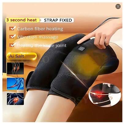 3-In-1 Heating Knee Massager Knee Brace - Vibrating Heat Pad For Knees, Elbows, And Shoulders To Help You Relax And Rejuvenate
