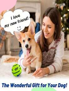 猫狗宠物声音球玩具宠物互动智力训练球玩具趣味摇晃咯咯球狗玩具缓解焦虑训练清洁牙齿内置发声宠物球玩具适用于室内和室外狗咀嚼玩耍和触摸训练用品三种尺寸的声音球玩具适用于大型犬和中型犬小型犬绿色 - 綠色 - 查看 8