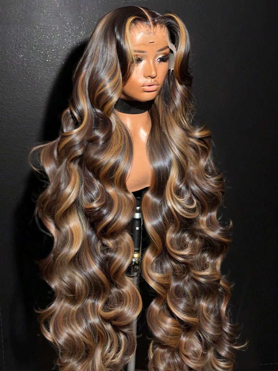 Uveous 40 Inches 250% Density Lace Front Wig Human Hair Body Wave 5x5 Closure Glueless Wigs Transparent Swiss Lace 200% Density 13x4 Lace Front Wigs Human Hair Pre Plucked With Baby Hair For Women Natural Black - S4/27 - 查看 1