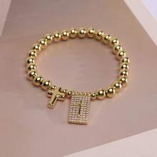 1pc CZ Micro Pave Virgin Charms Bracelet Cross Pendant Bracelet Fashion Religion Jewelry Bracelet