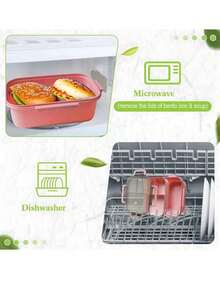1pc Double-Layer Sealed Portable Microwave Lunch Box, Suitable For Students (Commuters And Rice Households) - Multicolor - View 9
