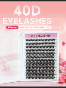 40D Natural Soft Curled Eyelashes, 8-16mm Mixed 0.07mm D, 12 Rows/240 Pieces Waterproof Mink, Lightweight DIY Eyelashes, Create Natural To Dramatic Looks, Suitable For Daily Use And Activities, Easy To Operate Lash Clusters,Eye Lash Clusters,Individual Eyelashes,Lashes,Fake Lashes