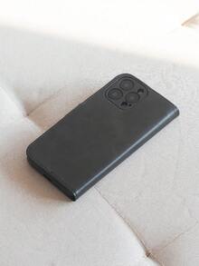 1pc Holographic Text Pattern Flip Phone Case For IPhone 16/16 Pro/16 Pro Max, Phone Case That Can Accommodate Bank Cards And Credit Cards, Phone Case Suitable For IPhone 11/12/13/14/15/16/Pro/Pro Max/Plus - 黑色 - 查看 5