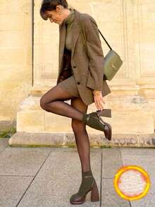 Women Leggings - Coffee Brown - View 3
