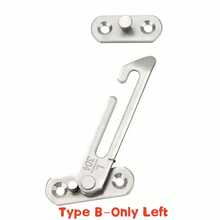 Limitador de ventana de marco, soporte de ventana de acero inoxidable, gancho de viento, pestillo, soporte de viento, retenedor, bloqueo de bisagra, protector de - Solo queda el tipo B - Ver 2