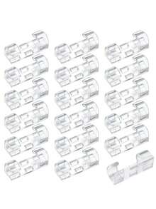 50个户外串灯挂钩，带粘胶条 - 防水、防紫外线、不伤灯、免工具安装，适用于情人节、庭院、花园、阳台装饰 - 透明白 - 查看 4