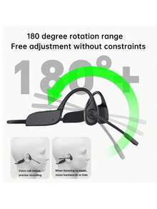 PHILIPS سماعة بلوتوث TAN5609 مع تقليل ضوضاء المكالمات فائقة الوضوح، سماعات أذن رياضية لاسلكية تعمل بالتوصيل العظمي، مريحة في الارتداء، عمر بطارية طويل، مقاومة للماء والغبار IP66، منفذ شحن من النوع C، أسود - الأسود - مشاهدة 5