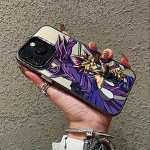 Funda de Teléfono de Juego de Cartas de Anime Japonés  Compatible con iPhone 16 15 14 13 12 11 Pro Max X XR XS MAX 8 27 Plus Cubierta Trasera Mate a Prueba de Golpes - Plateado - Ver 8