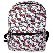 Hello Kitty All Over Print 16" Backpack - 紅白色 - 查看 3