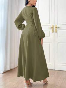 2025 Middle Eastern Style Green Dress For Women - Elegant Modest Maxi Dress S M L XL Sizes  Boho Chic Kaftan Dress For Wedding, Party  Special Occasions - 綠色 - 查看 9